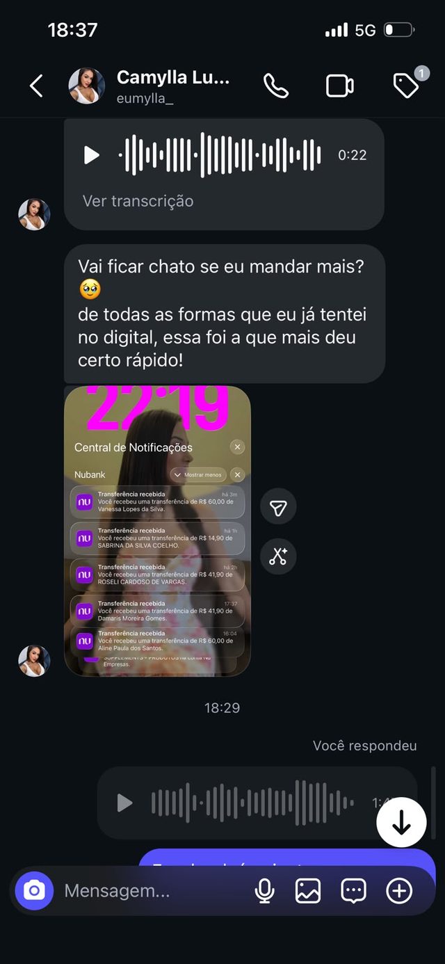 Cliente diz que de todas as formas que já tentou no digital, essa foi a que mais deu certo rápido